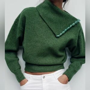 Zara Elegant Green Sweater